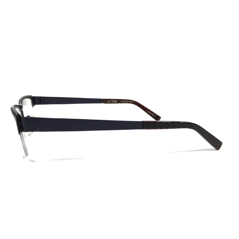 J.F. Rey Eyeglasses Frames JF2550 7590 Brown Blue Rectangle Half Rim 55-19-140